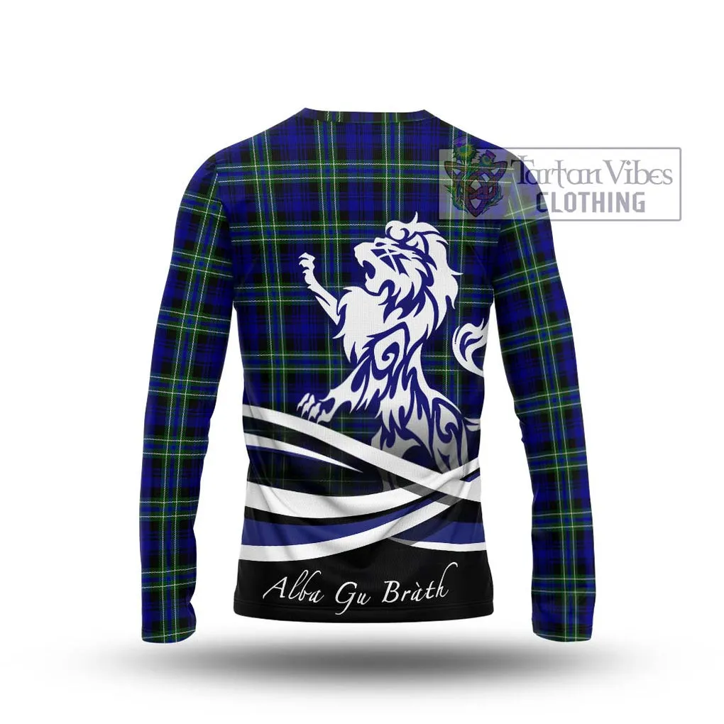 Arbuthnot Modern Tartan Long Sleeve T-Shirt with Alba Gu Brath Regal Lion Emblem