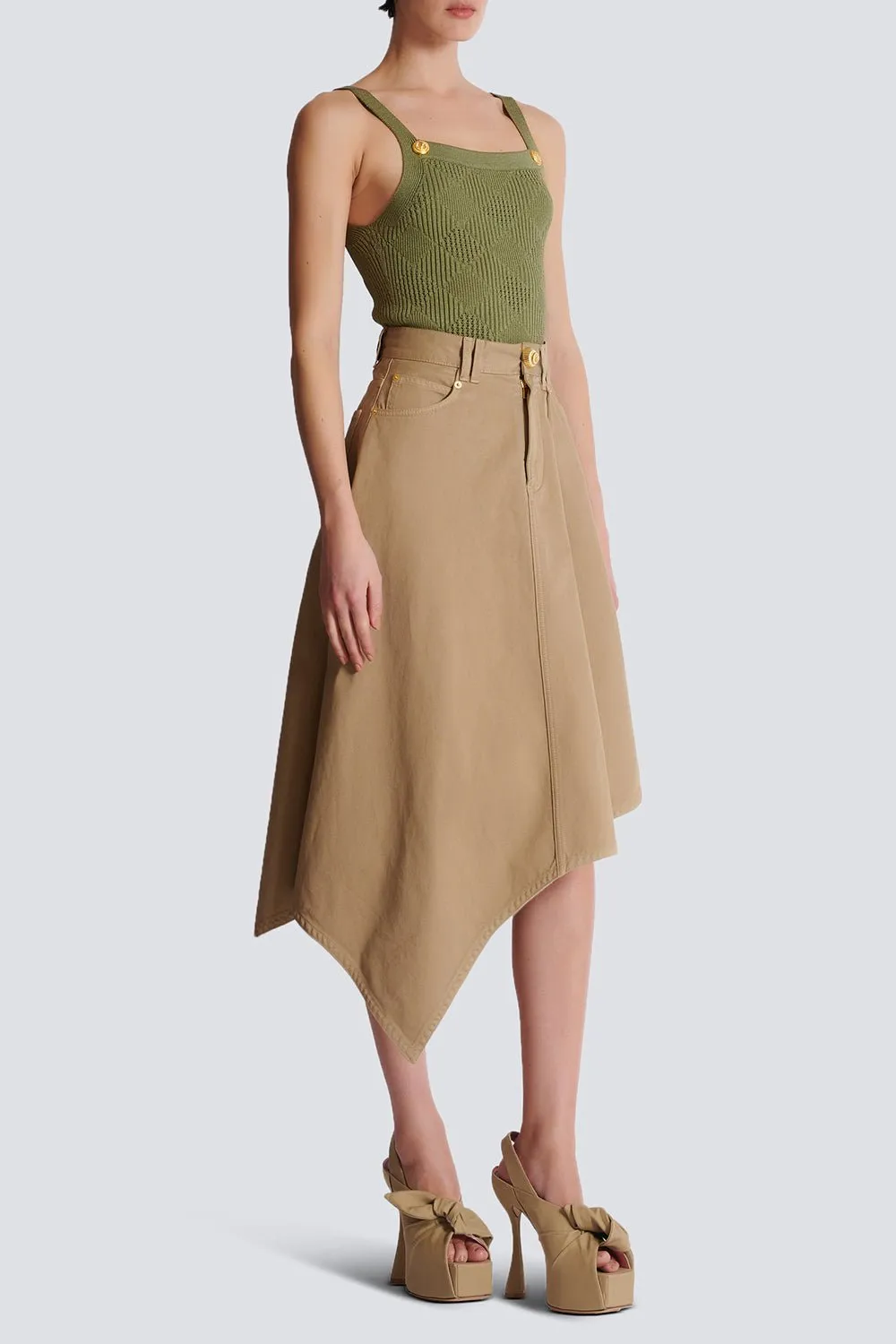 Asymetric Midi Skirt