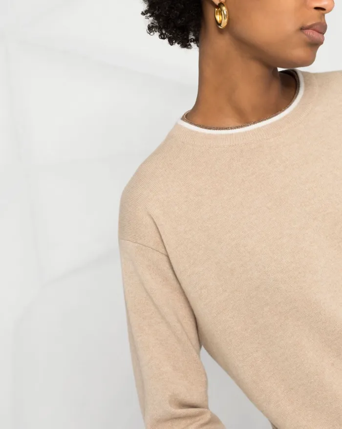 Fine knit crewneck jumper
