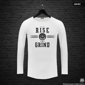 Mens Long Sleeve T-shirt "Rise and Grind" MD908