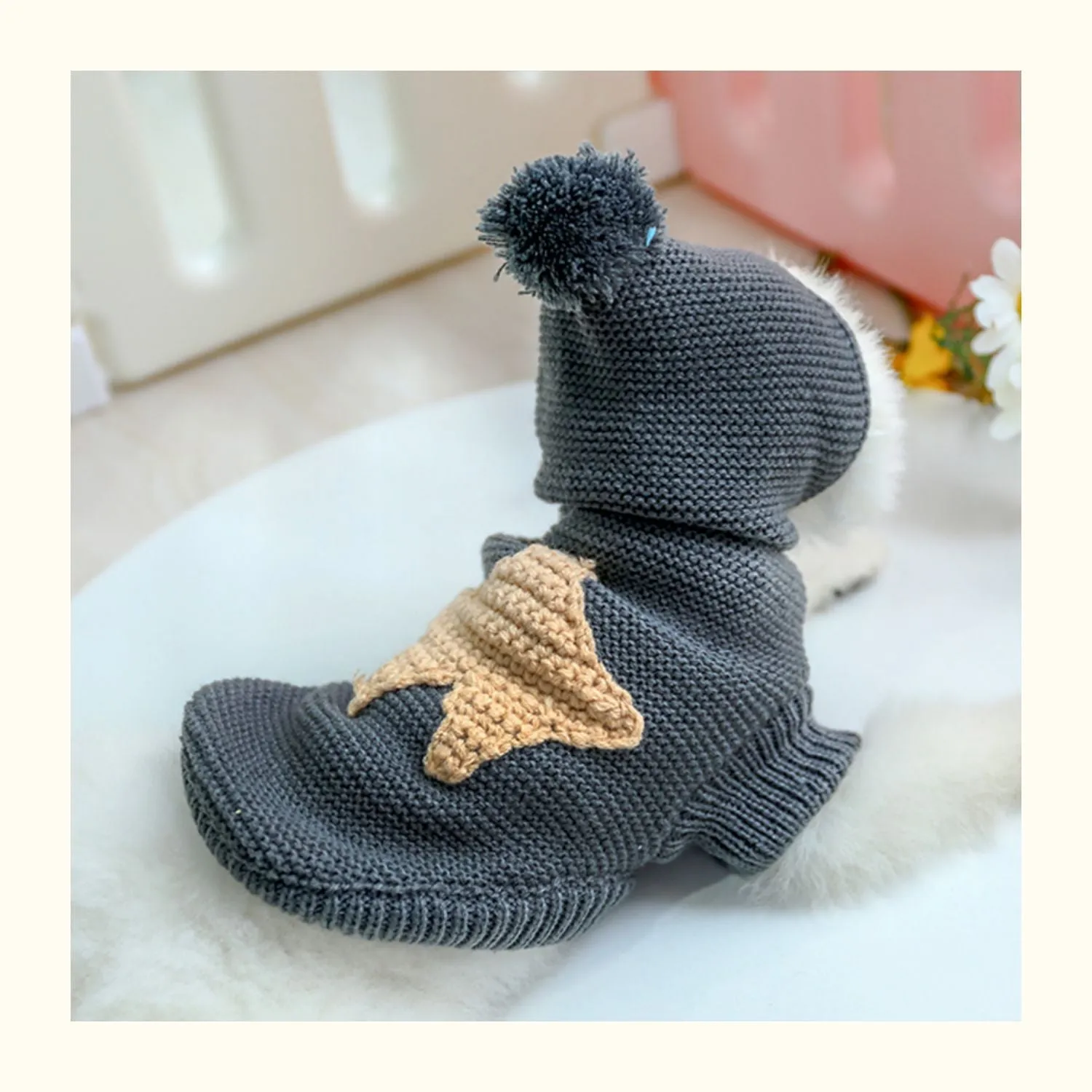 Spot Cross-Border Hot-Selling Pet Clothes | Star Sweater for Dogs & Cats | Autumn and Winter | Source Factory Direct Sales | One-Piece