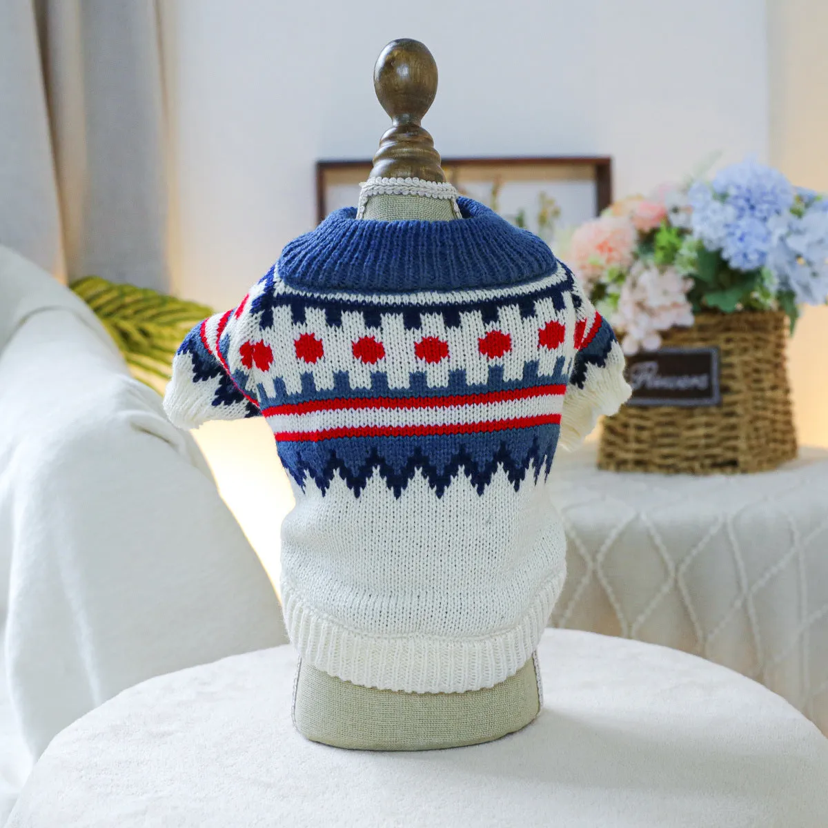 Spot Cross-Border Hot-Selling Pet Clothes | Star Sweater for Dogs & Cats | Autumn and Winter | Source Factory Direct Sales | One-Piece