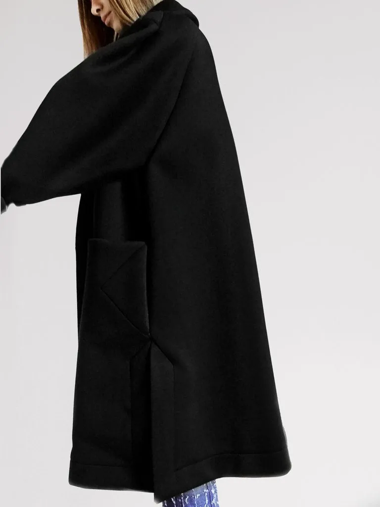 Unisex Origami Triangle Shoulder Wool Coat