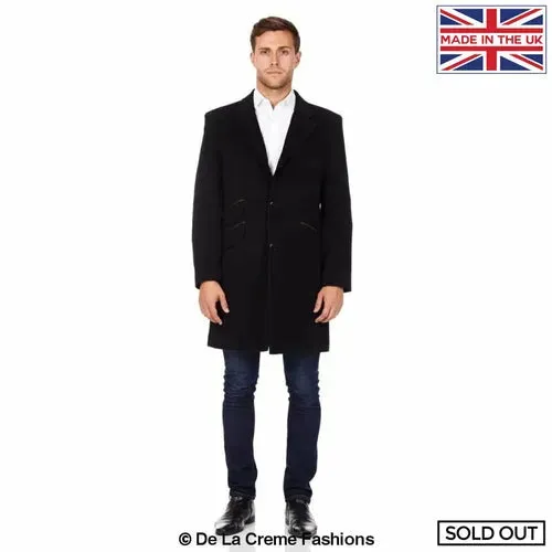 Wool Blend Single Breasted Retro Mod Coat